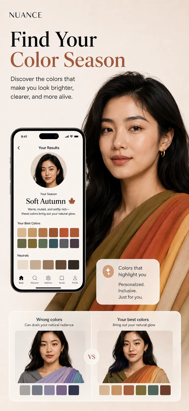 Example personalized Nuance color palette