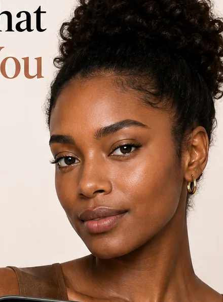Example Nuance beauty result on a deep skin tone